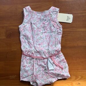 Mayoral Pink and White Floral Kids Romper